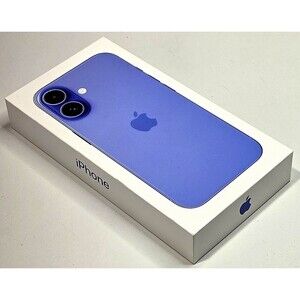 Empty Retail Box Apple A3081 iPhone 16 Ultramarine 128 GB Demo Sticker EUC